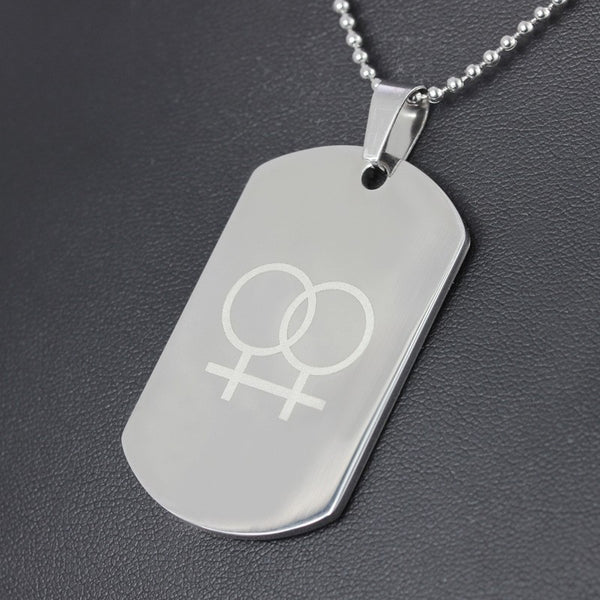 Stainless Steel Female-Female Dog Tag - Kay&P