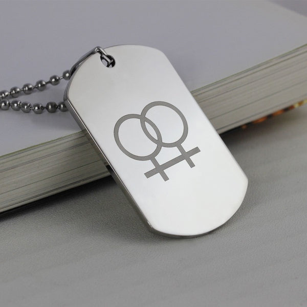 Stainless Steel Female-Female Dog Tag - Kay&P