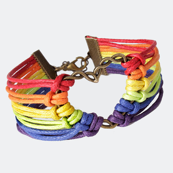 Rainbow Bracelet - Equality, Pride, Heart - Kay&P
