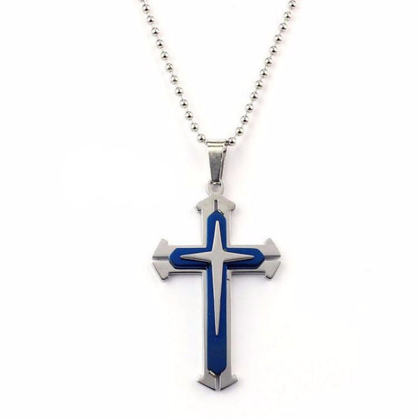 Silver Accented Modern Cross - Kay&P