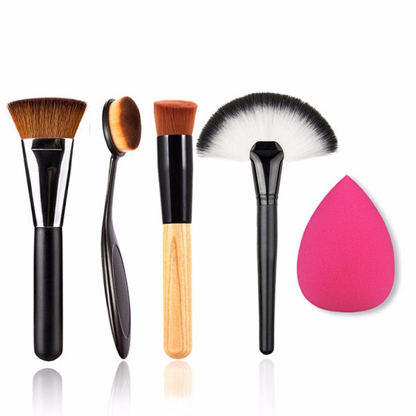 5 Piece Premium Make-Up Brushes Set - Kay&P