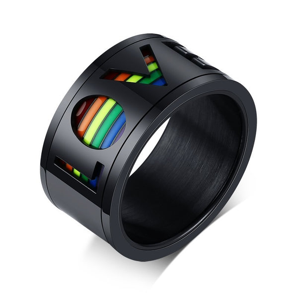 LGBT Rainbow LOVE Ring - Kay&P