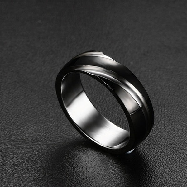 Stainless Steel Silver Twist Pattern Ring - Kay&P