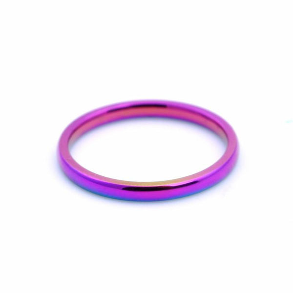 FREE Rainbow Titanium Style Ultra Thin Ring - Kay&P