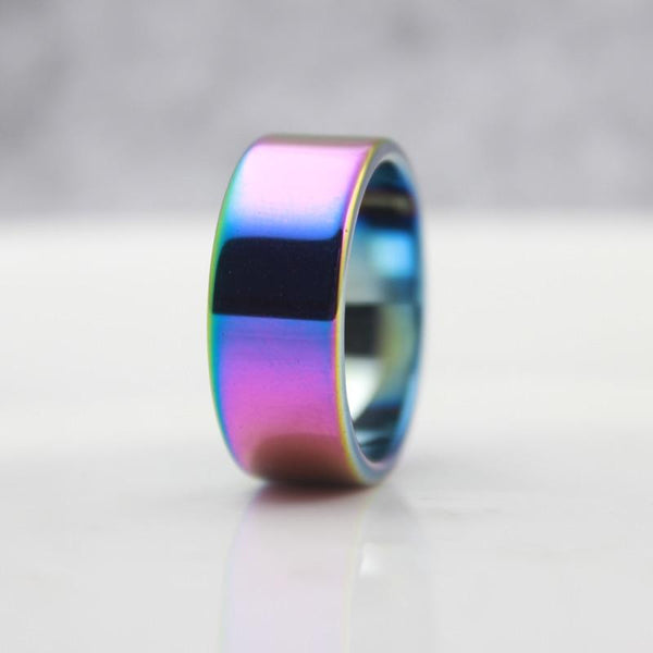 FREE Rainbow Titanium Wide Ring - Kay&P