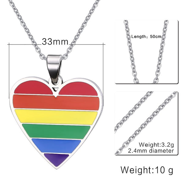 Rainbow Heart Necklace - Kay&P