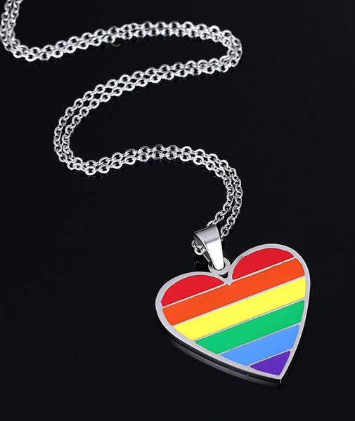 Rainbow Heart Necklace - Kay&P