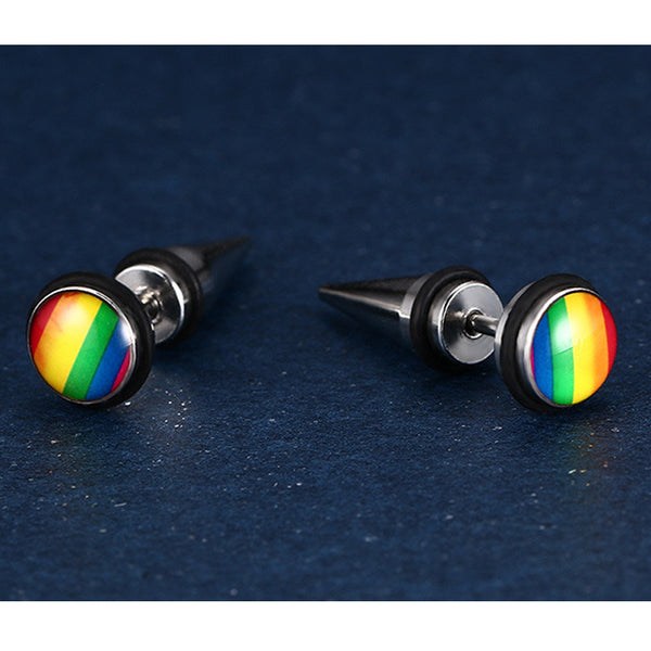 FREE LGBT Rainbow Spike Earrings - Kay&P