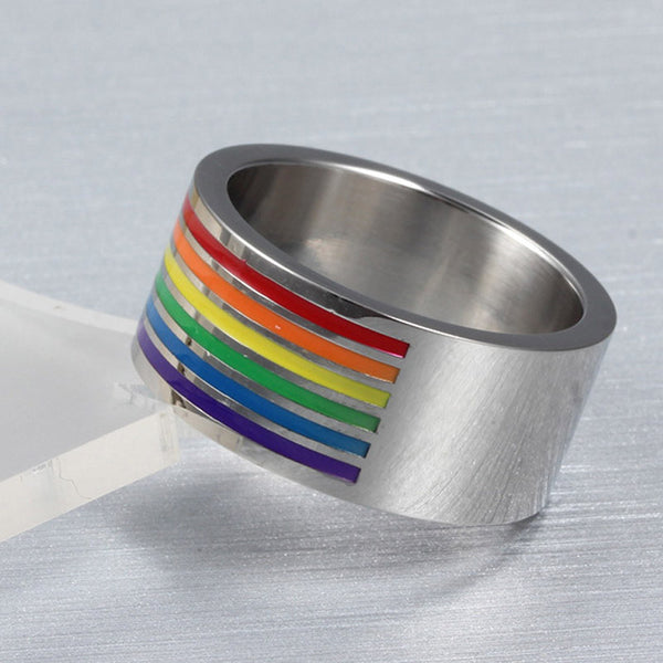 FREE Wide Rainbow Stripe Ring - Kay&P