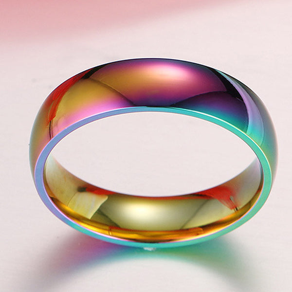Rainbow Titanium Style Ring - Kay&P