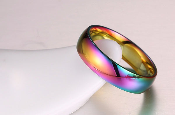 Rainbow Titanium Style Ring - Kay&P