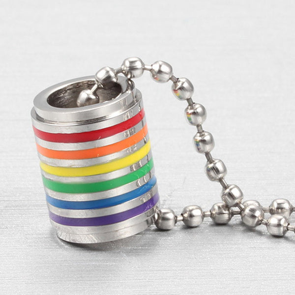 LGBT Rainbow Cylinder Necklace - Kay&P