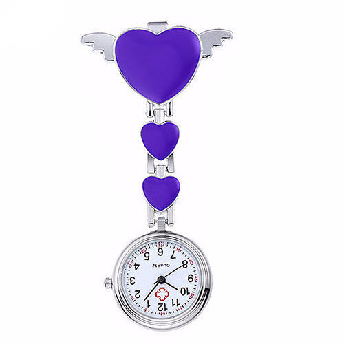 Love Heart Clip-on Nurse Pocket Watch - Kay&P