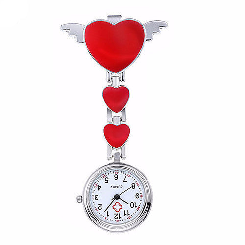 Love Heart Clip-on Nurse Pocket Watch - Kay&P