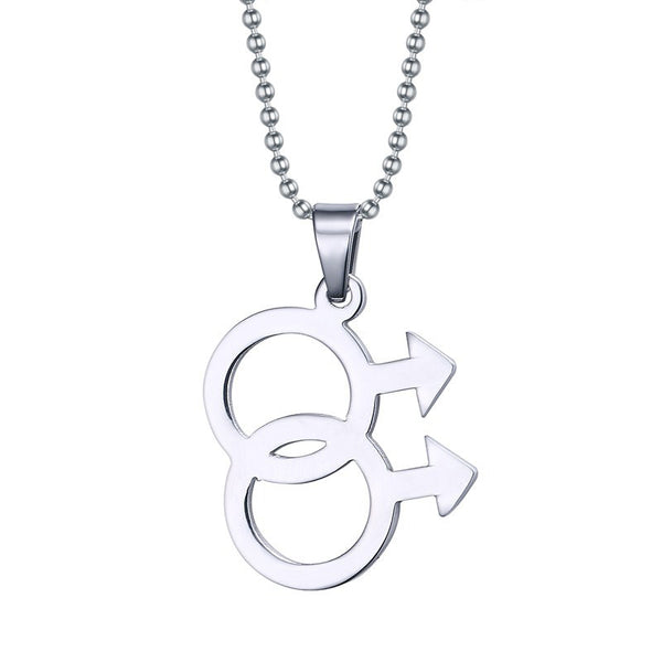 Stainless Steel Male-Male Necklace - Kay&P