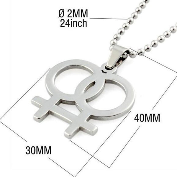 Stainless Steel Female-Female Necklace - Kay&P