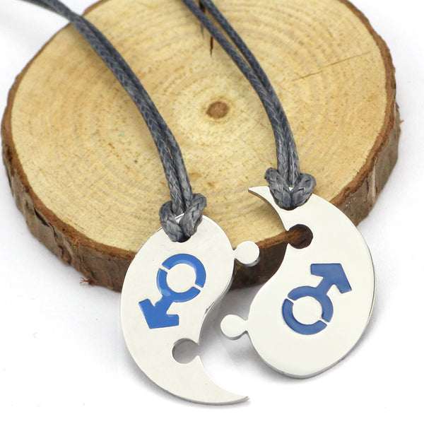 2 Piece Male-Male Yin Yang Pendants Necklaces - Kay&P