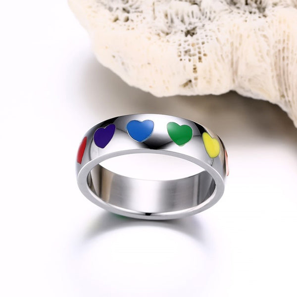 Rainbow Heart Ring - Kay&P