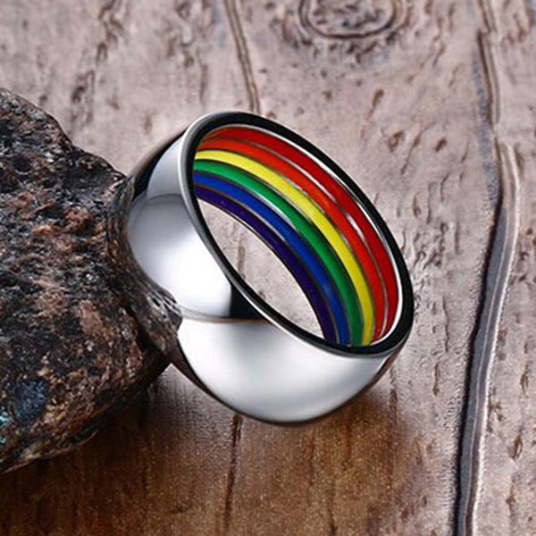 Stainless Steel Inside Rainbow Ring - Kay&P