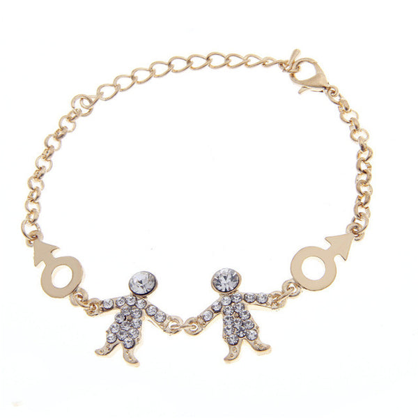 FREE Crystal Charm Bracelet Male-Male Love - Kay&P